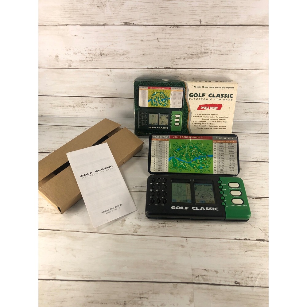 Vintage Golf Classic Electronic LCD Handheld Game WG-113 Box Tested Working